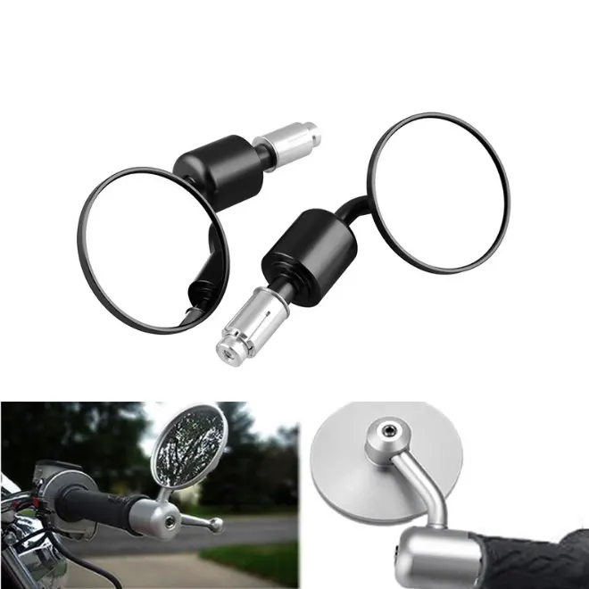 Premium motorcycle bar end handlebar mirror, rear view handlebar mirror, unbreakable heavy quality, Best for Continental GT and Interceptor